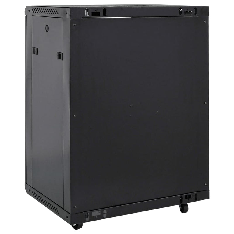 vidaXL 15U Network Cabinet 19" IP20 Black 60x45x86 cm