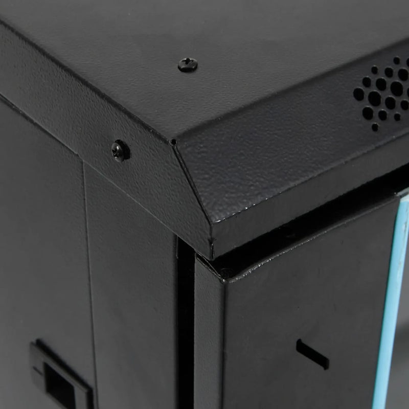 vidaXL 15U Network Cabinet 19" IP20 Black 60x45x86 cm