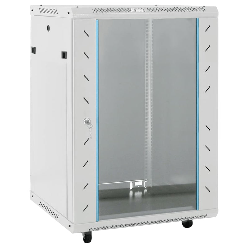 vidaXL 15U Network Cabinet 19" IP20 Grey 60x45x86 cm