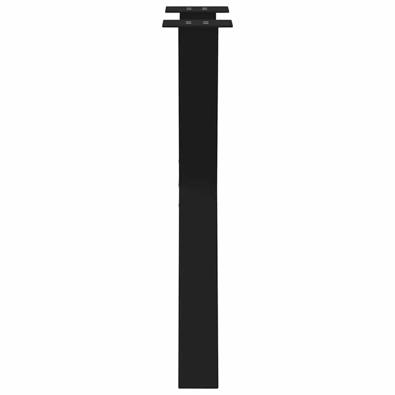vidaXL Dining Table Legs X-Shaped 2 pcs Black 60x(72-73) cm Steel