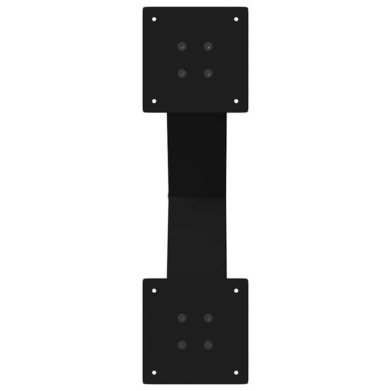 vidaXL Dining Table Legs X-Shaped 2 pcs Black 60x(72-73) cm Steel