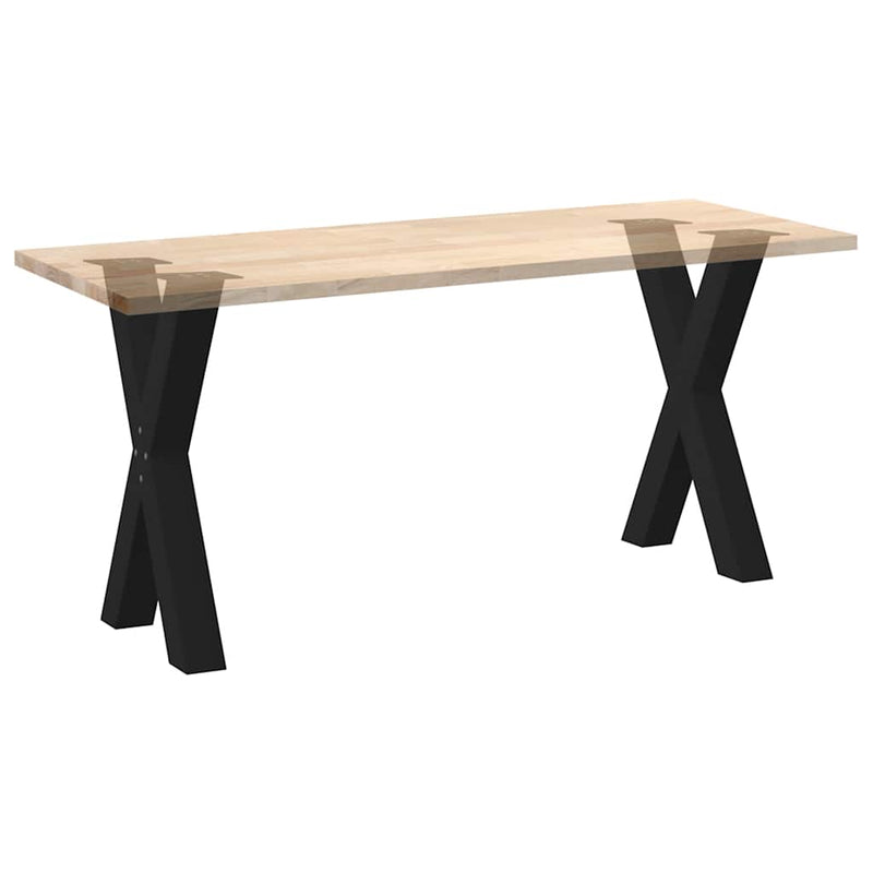 vidaXL Dining Table Legs X-Shaped 2 pcs Black 60x(72-73) cm Steel
