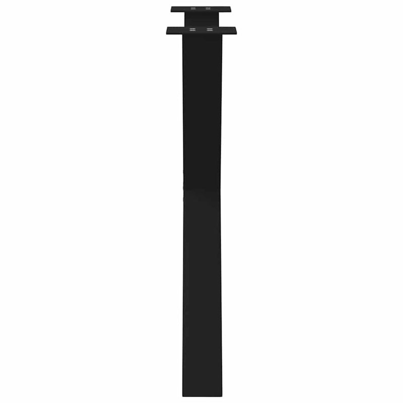 vidaXL Dining Table Legs X-Shaped 2 pcs Black 70x(72-73) cm Steel