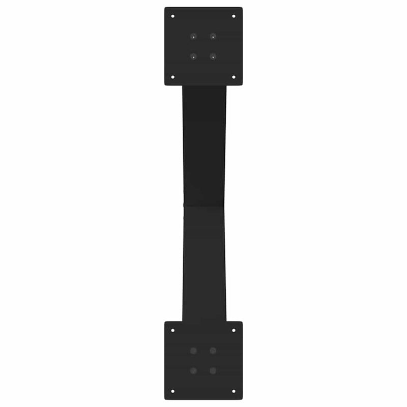 vidaXL Dining Table Legs X-Shaped 2 pcs Black 70x(72-73) cm Steel