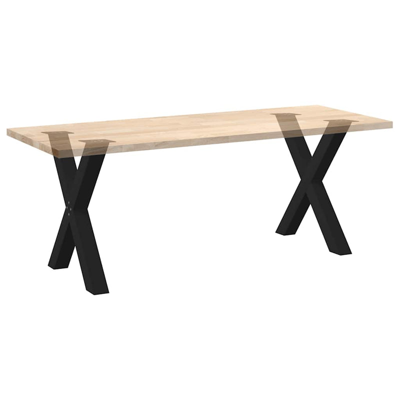 vidaXL Dining Table Legs X-Shaped 2 pcs Black 70x(72-73) cm Steel
