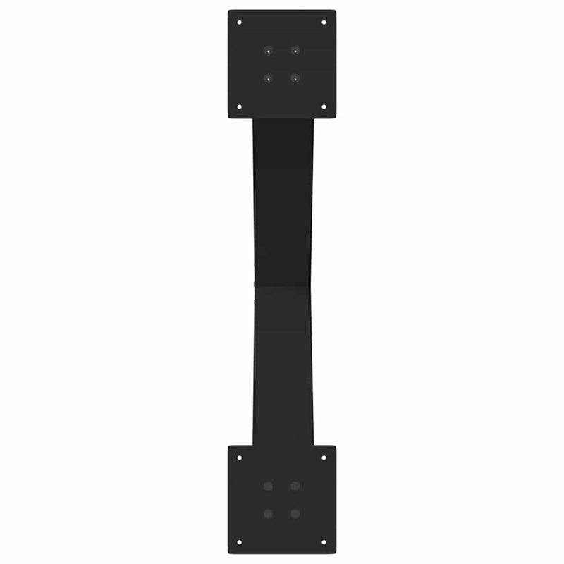 vidaXL Dining Table Legs X-Shaped 2 pcs Black 80x(72-73) cm Steel
