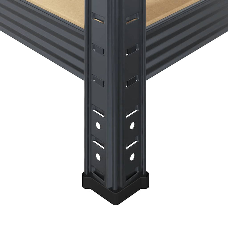 vidaXL 5-Layer Storage Shelves 3 pcs Anthracite Steel&Engineered Wood