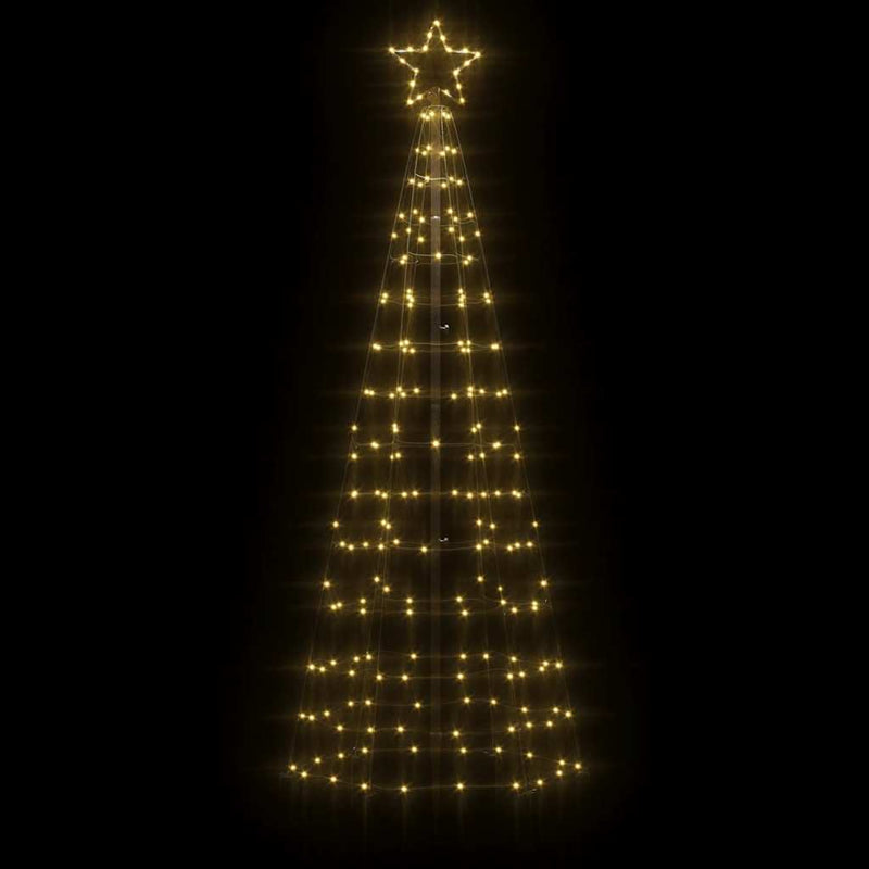 vidaXL LED Christmas Tree with Spikes 220 LEDs Warm White 180 cm