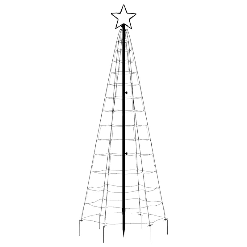 vidaXL LED Christmas Tree with Spikes 220 LEDs Warm White 180 cm