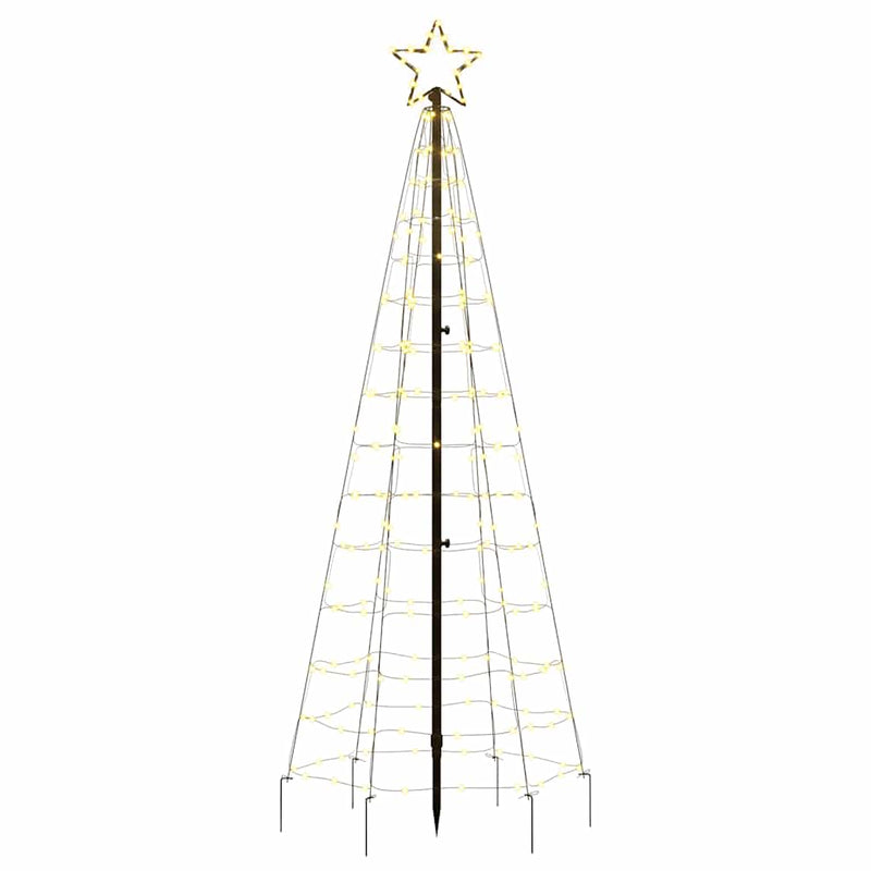 vidaXL LED Christmas Tree with Spikes 220 LEDs Warm White 180 cm