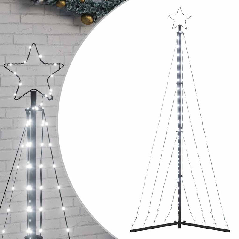 vidaXL LED Christmas Tree 339 LEDs Cold White 182 cm