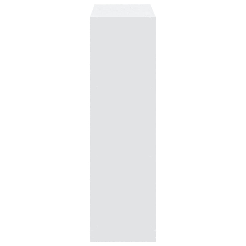 Bookcase White 102x32x108 cm Engineered Wood