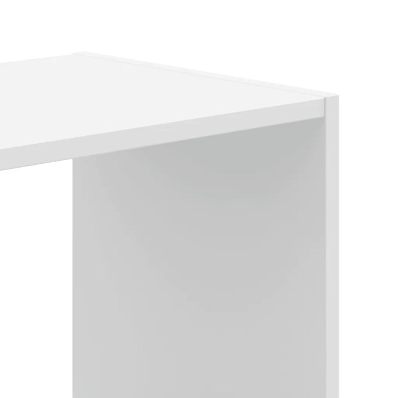 Bookcase White 102x32x108 cm Engineered Wood