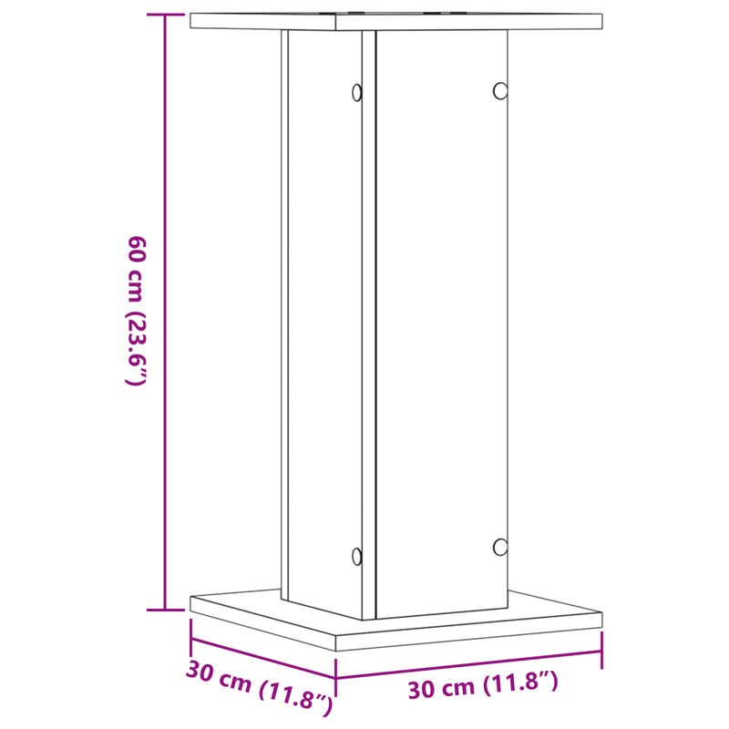 Plant Stands 2 pcs Artisian Oak 30x30x60 cm Engineered Wood