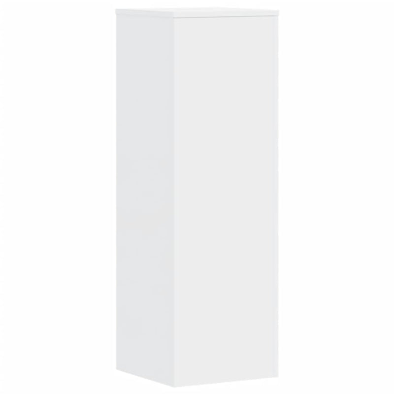 vidaXL Plant Stands 2 pcs White 33x33x100 cm Engineered Wood