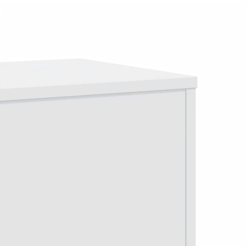 vidaXL Plant Stands 2 pcs White 33x33x100 cm Engineered Wood