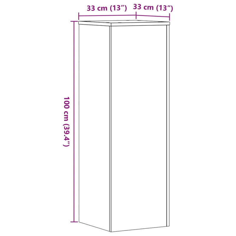 Plant Stands 2 pcs Sonoma Oak 33x33x100 cm Engineered Wood