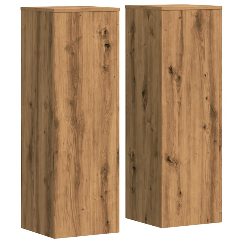 Plant Stands 2 pcs Artisian Oak 33x33x100 cm Engineered Wood