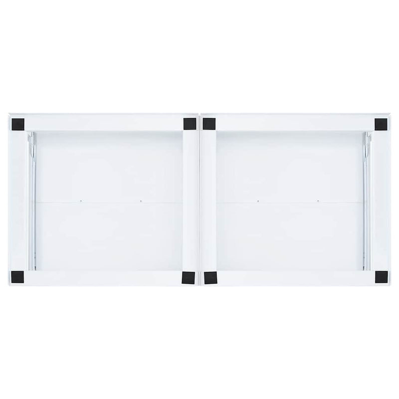 vidaXL Double Washing Machine Pedestal with Pull-Out Shelves White