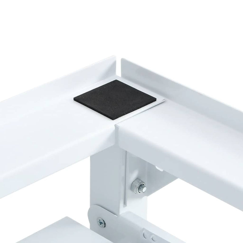 vidaXL Double Washing Machine Pedestal with Pull-Out Shelves White