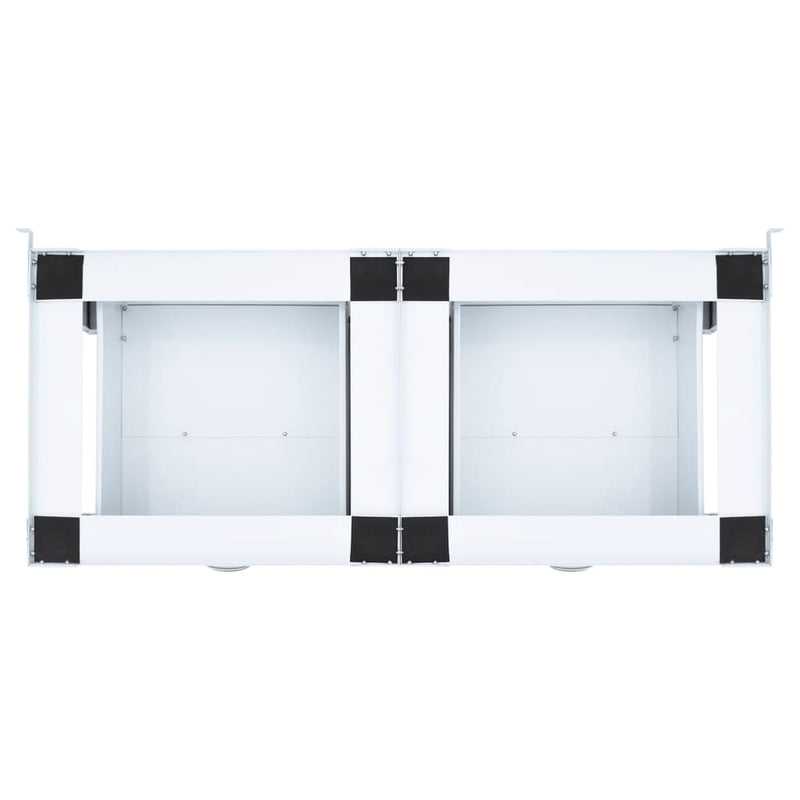 vidaXL Double Washing Machine Pedestal with Drawers White