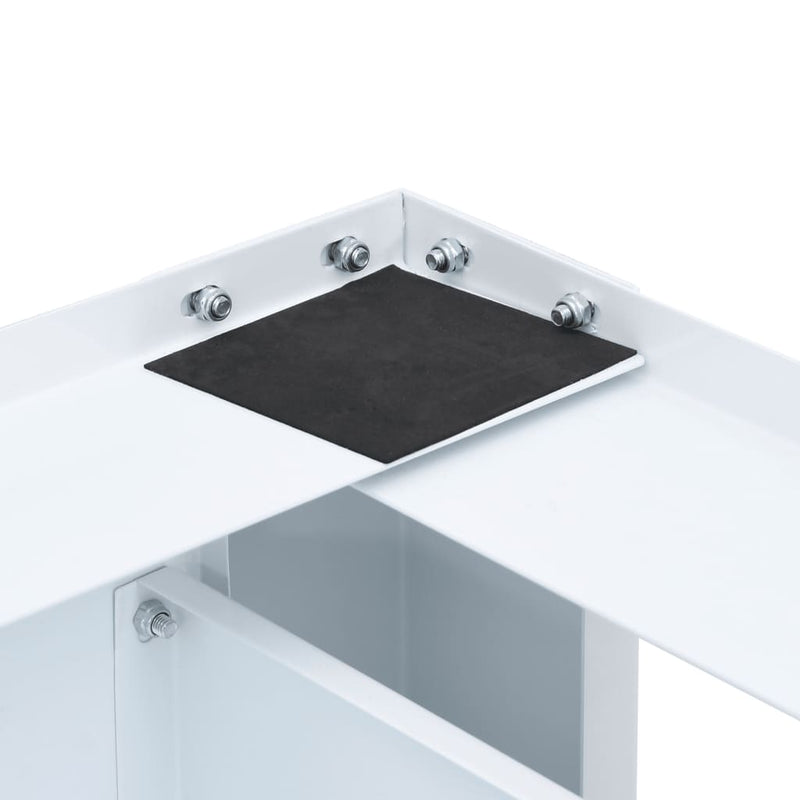 vidaXL Double Washing Machine Pedestal with Drawers White