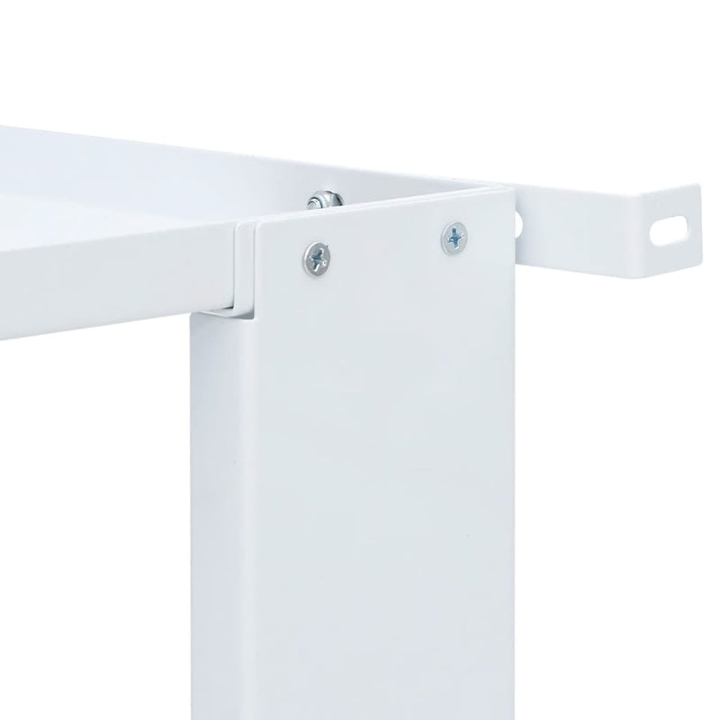 vidaXL Double Washing Machine Pedestal with Drawers White