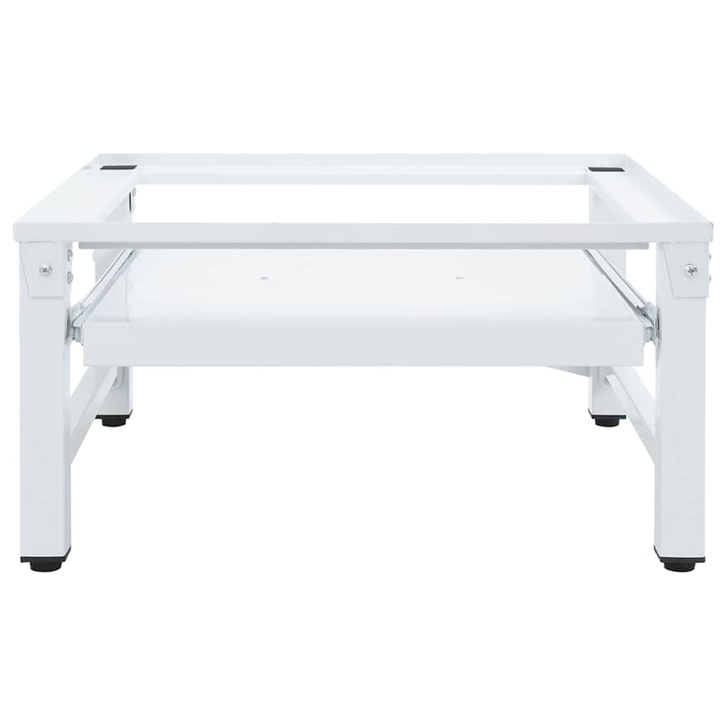 vidaXL Washing Machine Pedestal with Pull-out Shelf White