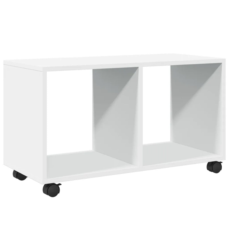 Rolling Cabinet White 72x33x42.5 cm Engineered Wood