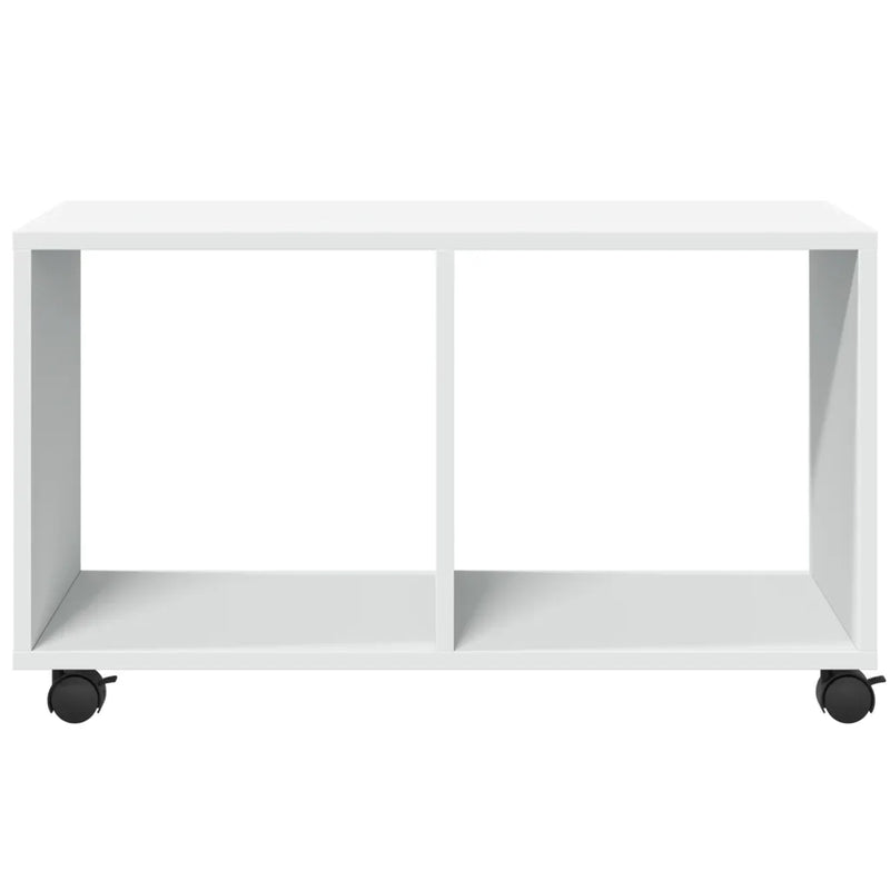 Rolling Cabinet White 72x33x42.5 cm Engineered Wood