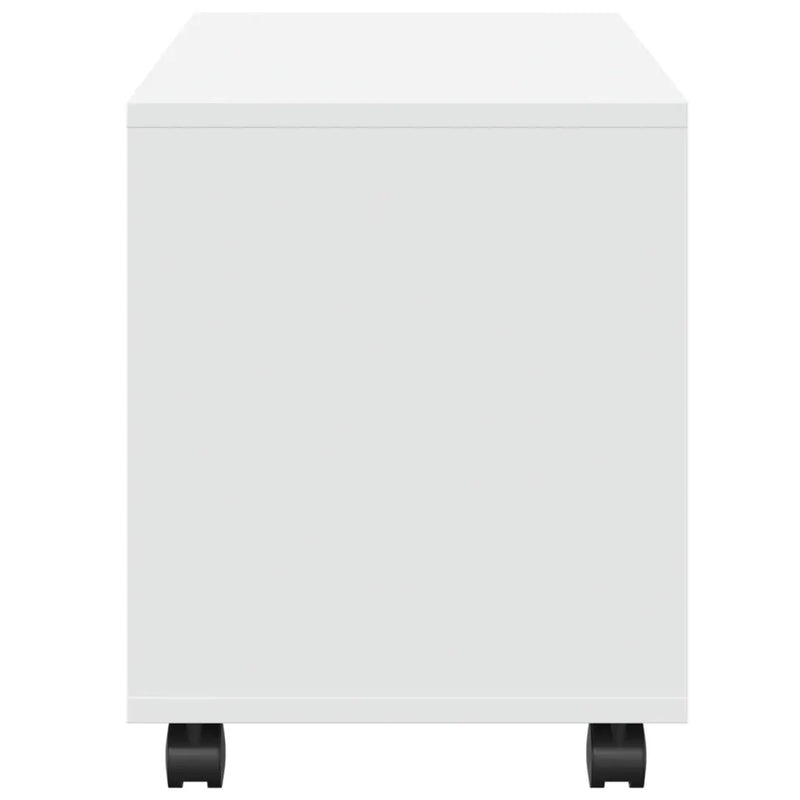 Rolling Cabinet White 72x33x42.5 cm Engineered Wood