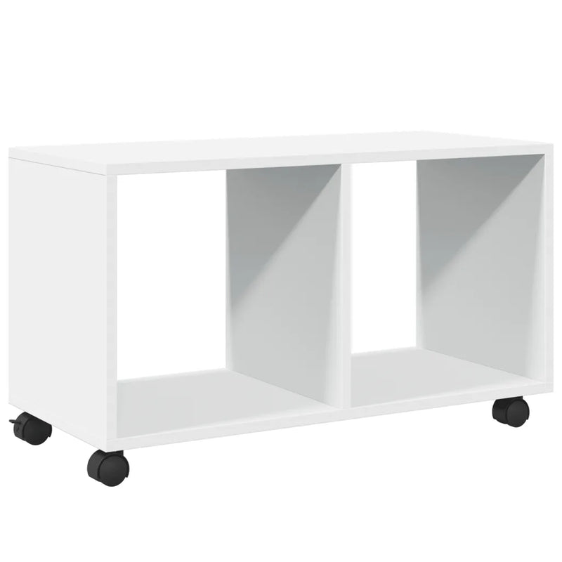 Rolling Cabinet White 72x33x42.5 cm Engineered Wood