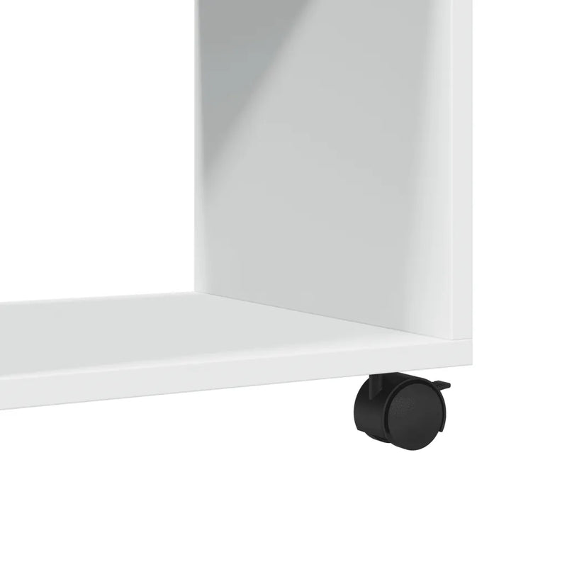 Rolling Cabinet White 72x33x42.5 cm Engineered Wood