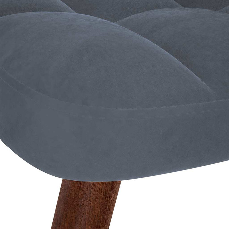 vidaXL Rocking Chair with Stool Dark Grey Velvet