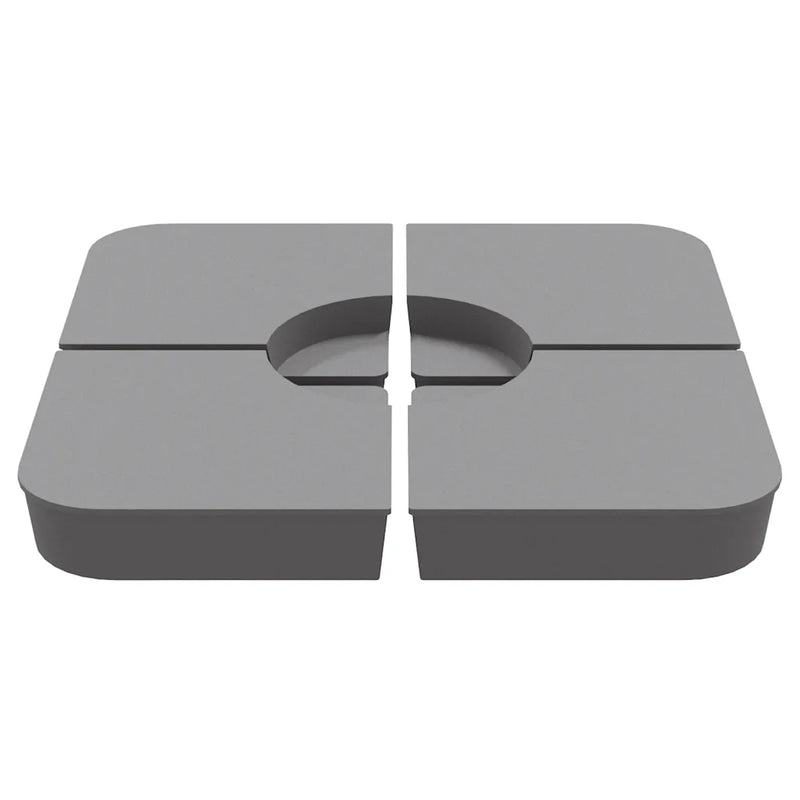 4 Piece Parasol Base Set for Cross Stand Parasol 100 kg PP