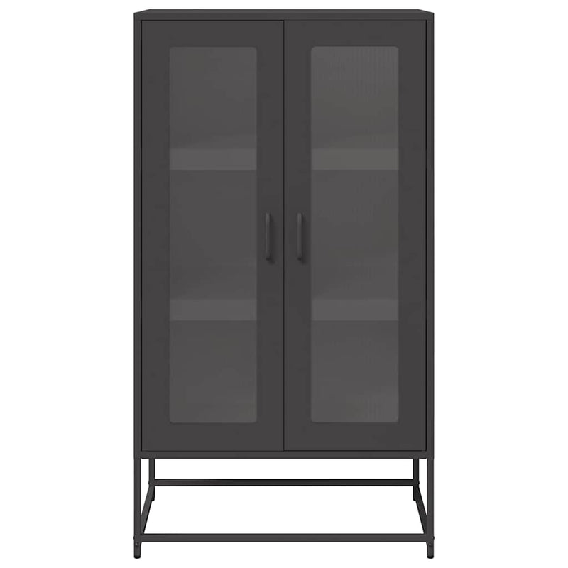 vidaXL Highboard Black 68x39x123 cm Steel
