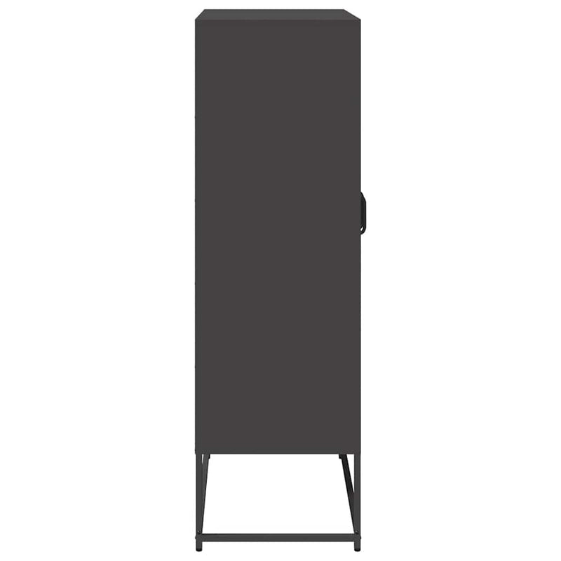 vidaXL Highboard Black 68x39x123 cm Steel
