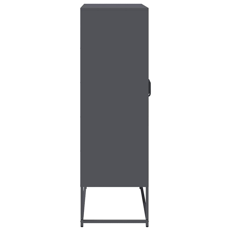 vidaXL Highboard Anthracite 68x39x123 cm Steel