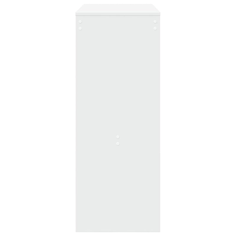 Bar Table with Racks White 90x40x103.5 cm Engineered Wood