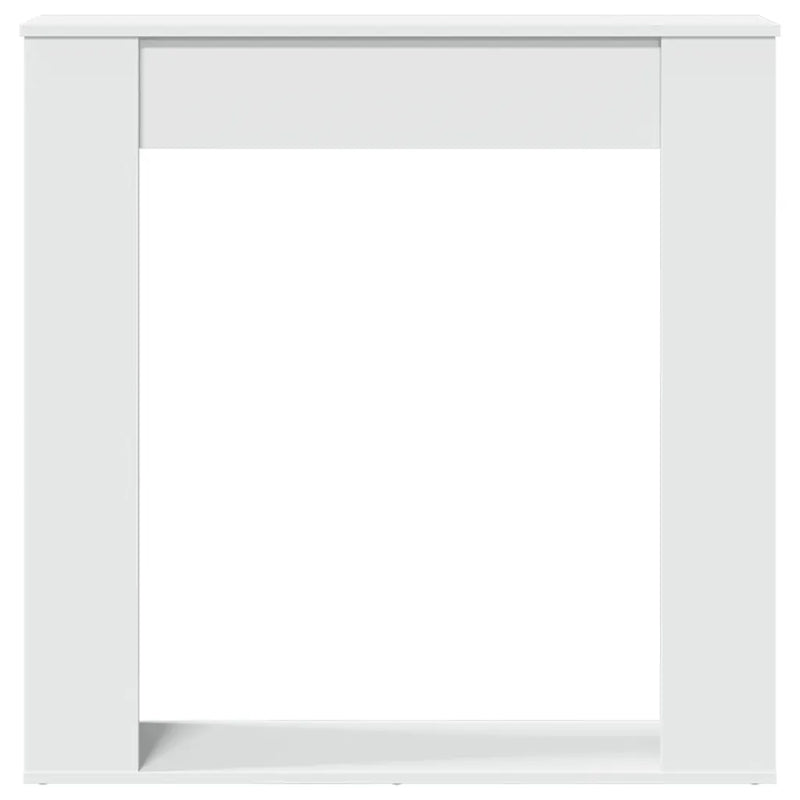 Fireplace Surround White 100x20x100 cm Engineered Wood