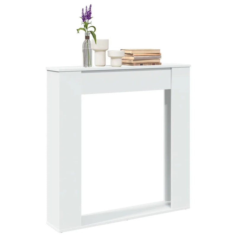 Fireplace Surround White 100x20x100 cm Engineered Wood