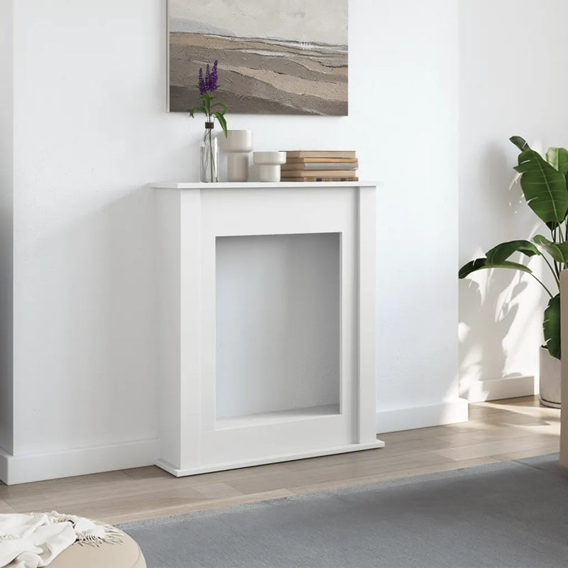 Fireplace Surround White 75x20x87,5 cm Engineered Wood