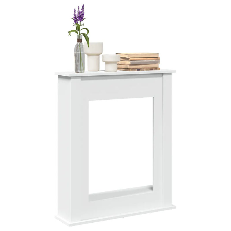 Fireplace Surround White 75x20x87,5 cm Engineered Wood
