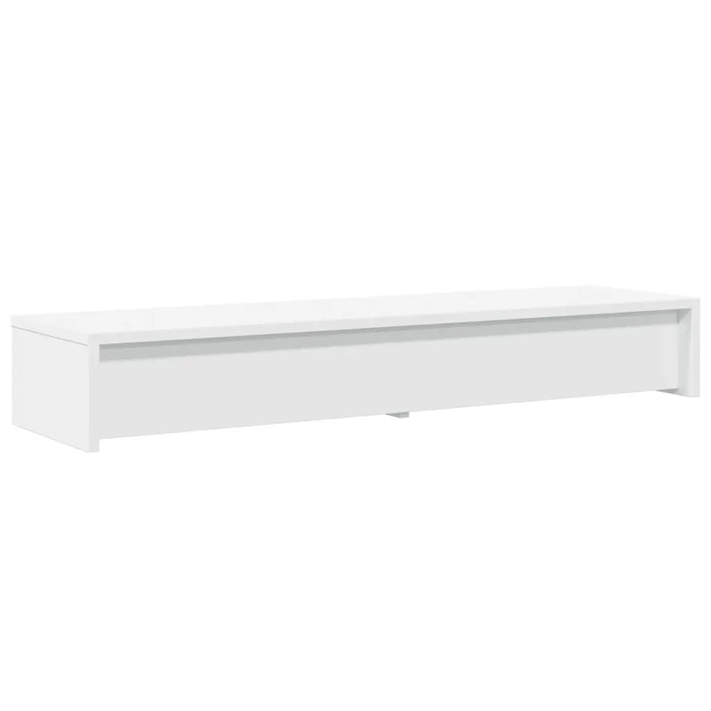 Monitor Stand with Drawers White 100x27x15 cm Engineered Wood