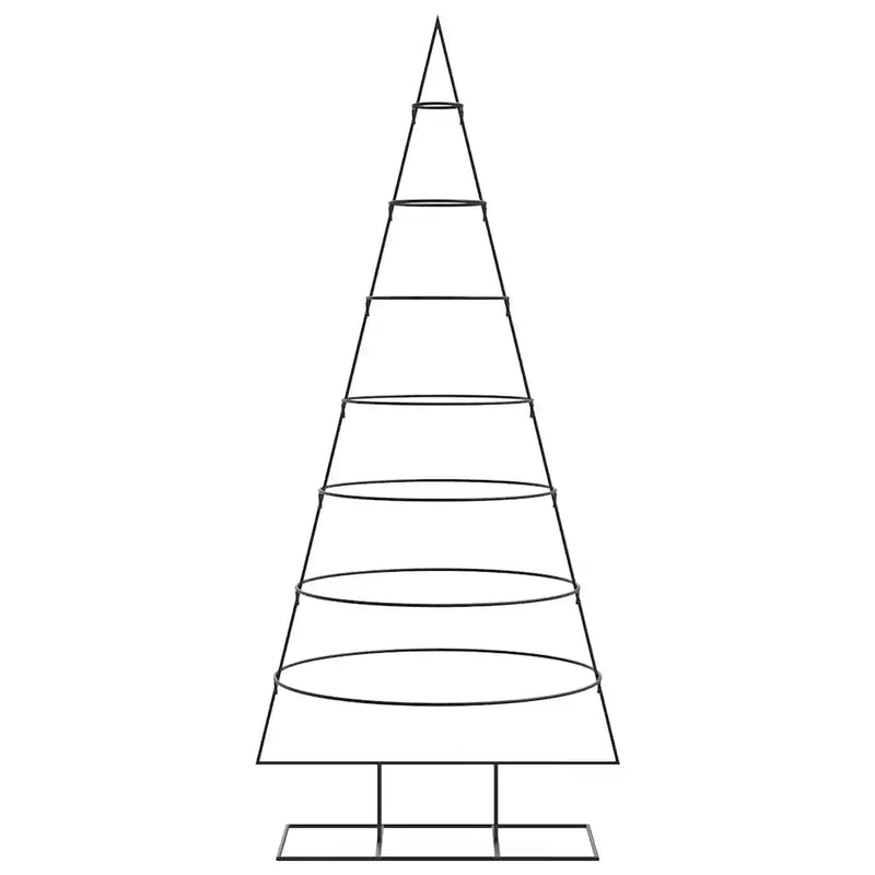Metal Christmas Tree for Decoration Black 180 cm