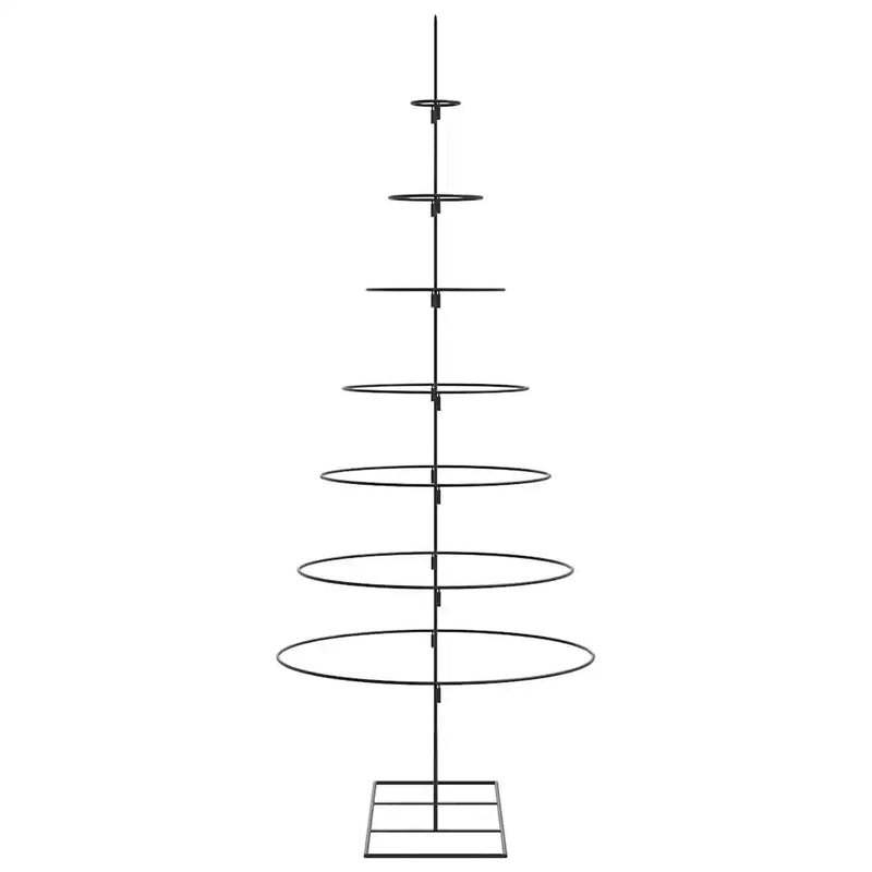 Metal Christmas Tree for Decoration Black 180 cm
