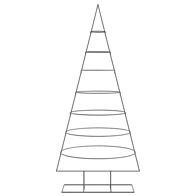Metal Christmas Tree for Decoration Black 210 cm