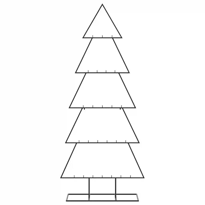 Metal Christmas Tree for Decoration Black 150 cm