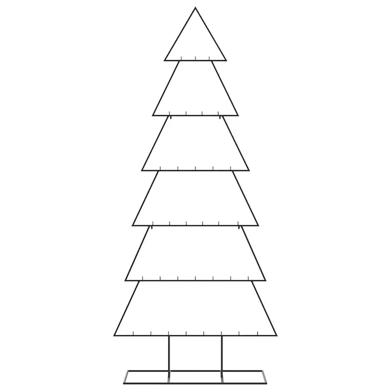 Metal Christmas Tree for Decoration Black 180 cm