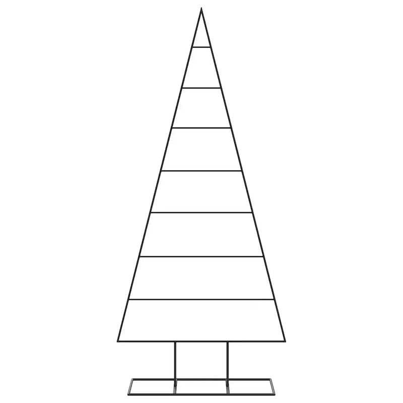 Metal Christmas Tree for Decoration Black 180 cm